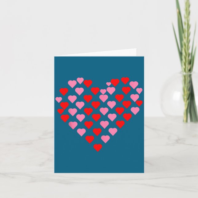 Nk And Red Hearts Lovers Funny Valentine’s Day Hum Card (Front)