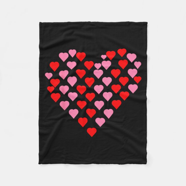 Nk And Red Hearts Lovers Funny Valentine’s Day Hum Fleece Blanket (Front)