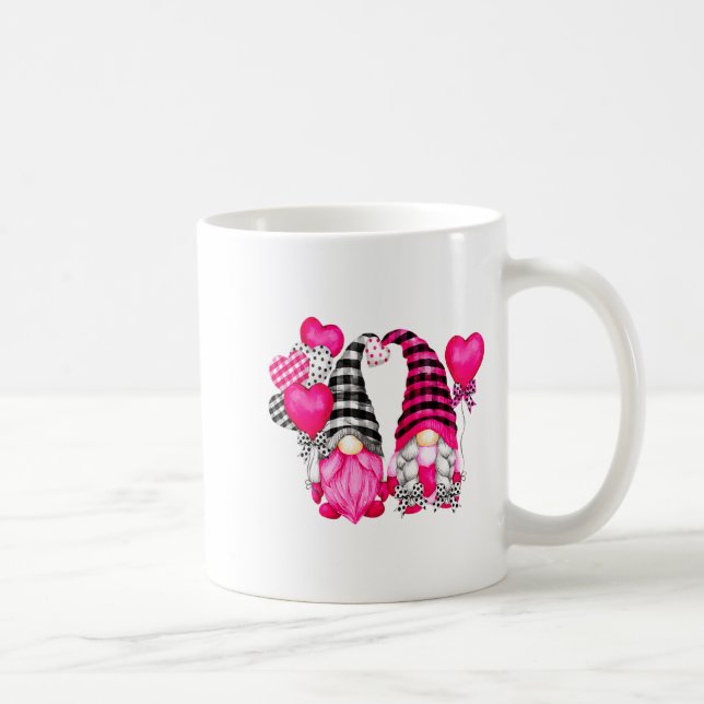 Nk Buffalo Plaid And Heart Balloons Valentines D _ Coffee Mug (Right)