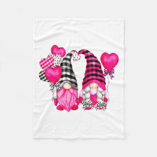Nk Buffalo Plaid And Heart Balloons Valentines D  Fleece Blanket