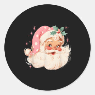 Nk Christmas Santa Claus Face Xmas Vintage Nk Sant Classic Round Sticker
