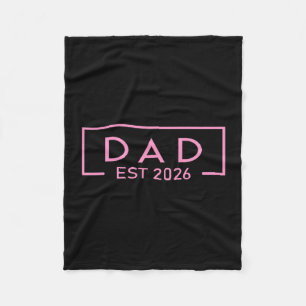 Nk Dad Est. 2026 Logo Father 2026 Loading New Dad  Fleece Blanket