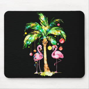 Nk Flamingo Christmas Palm Tree Trocal Xmas Holida Mouse Pad