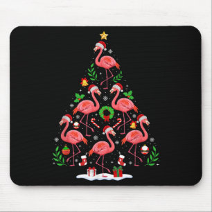 Nk Flamingo Christmas Tree Lights Santa Hat Xmas P Mouse Pad
