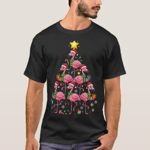 Nk Flamingo Christmas Tree Santa Flamingo Holiday  T-Shirt