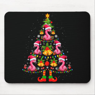 Nk Flamingo Christmas Tree Santa Hat Xmas Mouse Pad