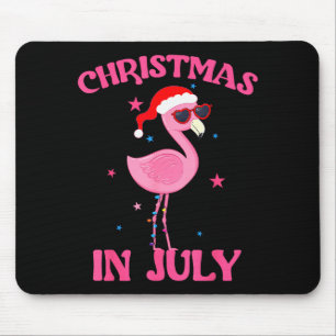 Nk Flamingo In Santa Hat Christmas In July Girl Mouse Pad