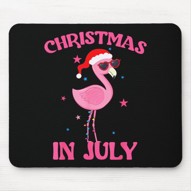 Nk Flamingo In Santa Hat Christmas In July Girl  Mouse Pad (Front)