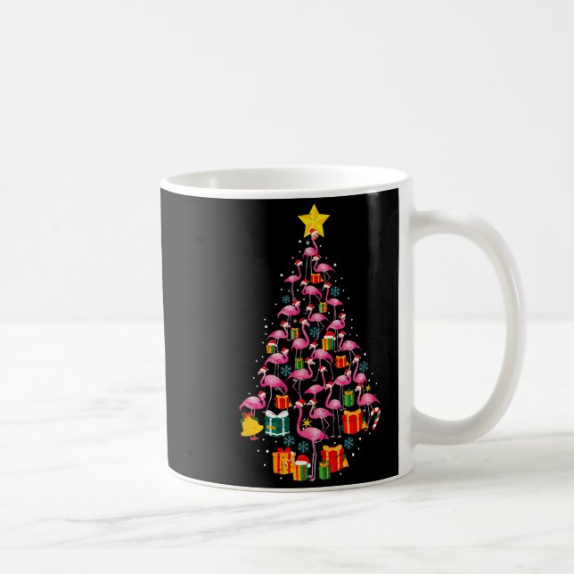 Nk Flamingo Santa Merry Christmas Tree Lights Wome Coffee Mug (Right)
