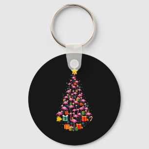 Nk Flamingo Santa Merry Christmas Tree Lights Wome Key Ring