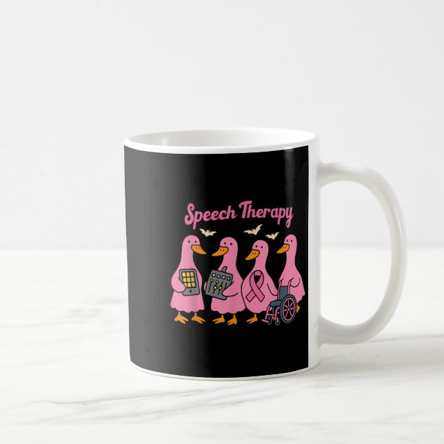 Nk Goose Ribbon Speech Language Pathologist Therap Coffee Mug (Right)