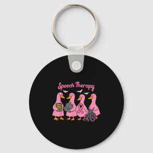 Nk Goose Ribbon Speech Language Pathologist Therap Key Ring