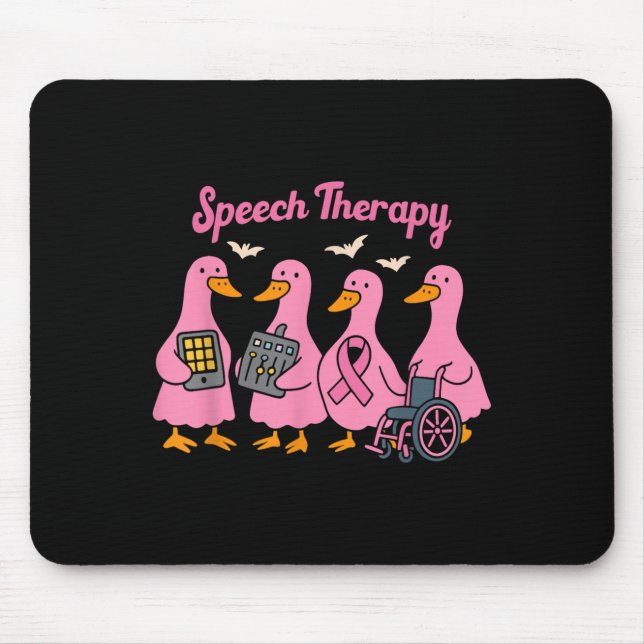 Nk Goose Ribbon Speech Language Pathologist Therap Mouse Pad (Front)