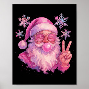 Nk Gum Bubble Blowing Santa Shirt, Vintage Nk Chri Poster