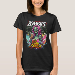 nk Hair Female Zombie - Beach Party - Iced Coffee T-Shirt