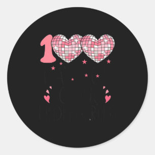 Nk Heart Kindergarten Valentine 100 Days For Girl Classic Round Sticker