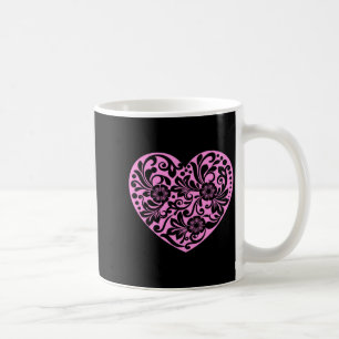 Nk Heart With Flowers Cut Out Cute Valentine Fav  Coffee Mug