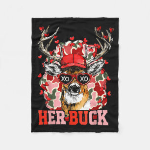 Nk Her Buck Camo Deer Hunting Camouflage Matching  Fleece Blanket
