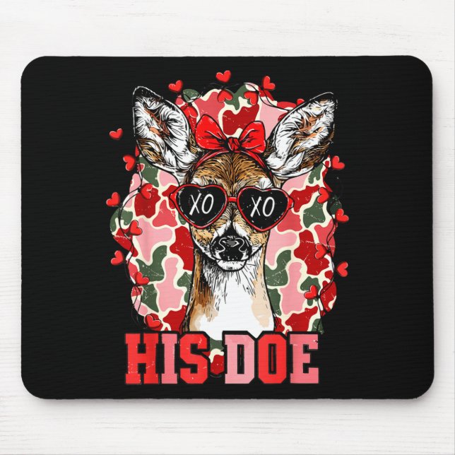 Nk His Doe Camo Deer Hunting Camouflage Matching C Mouse Pad (Front)