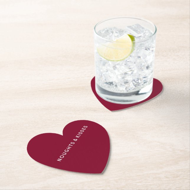 NK Logo on Heart Shaped Paper Coaster (Insitu)