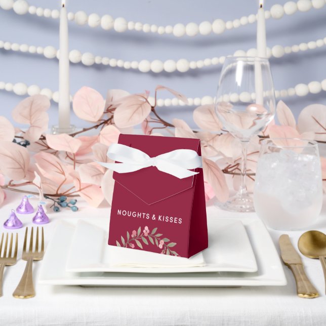 NK Logo on Tent Favor Box With Floral Garland (Wedding)