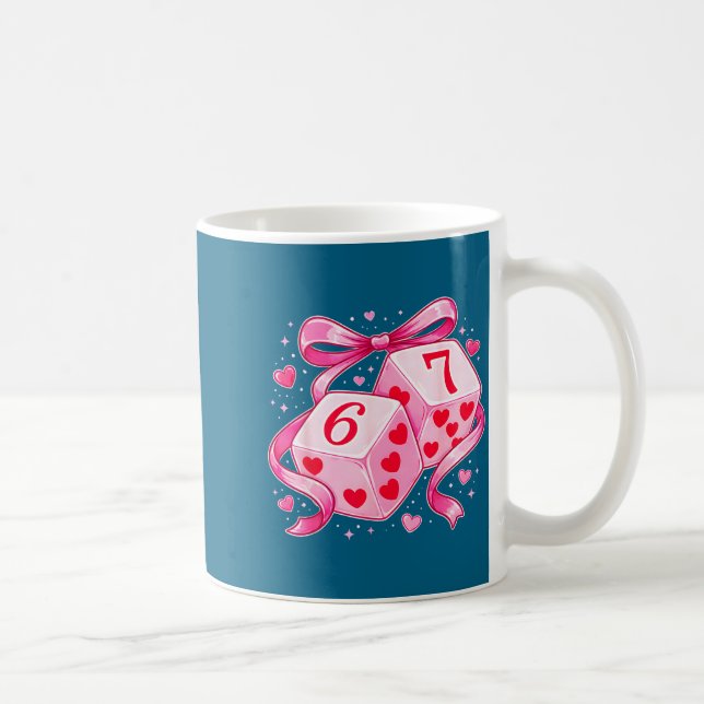 Nk Love Dice 6 7 Hearts Valentine Cute Romantic Ar Coffee Mug (Right)