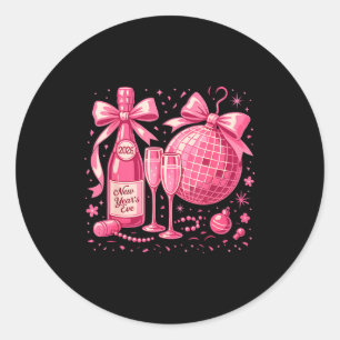 Nk New Year's Eve 2026 Disco Champagne Party  Classic Round Sticker