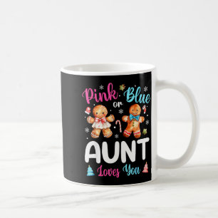 Nk Or Blue Aunt Loves You Gender Reveal Christmas  Coffee Mug