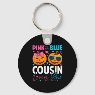 Nk Or Blue Cousin Loves You Pumpkin Halloween Gend Key Ring