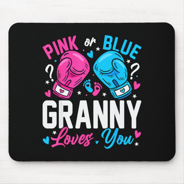 Nk Or Blue Granny Loves You Boxing Gender Reveal  Mouse Pad (Front)