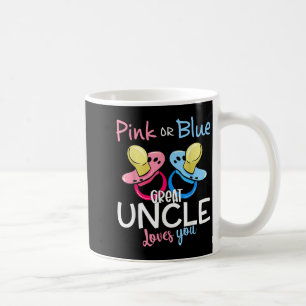 Nk Or Blue Great Uncle Loves You Gender Reveal Chr Coffee Mug