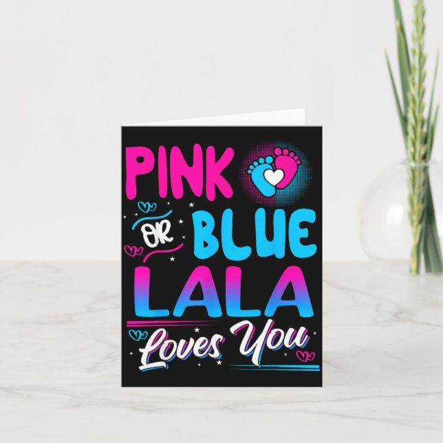 Nk Or Blue Lala Loves You New Baby  Card (Front)
