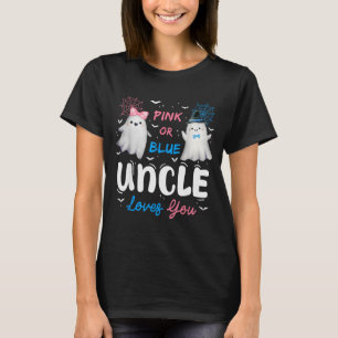 Nk Or Blue Uncle Loves You Halloween Ghost Gender T-Shirt