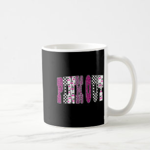 Nk Out Leopard Checkered Breast Cancer Football Ga Coffee Mug