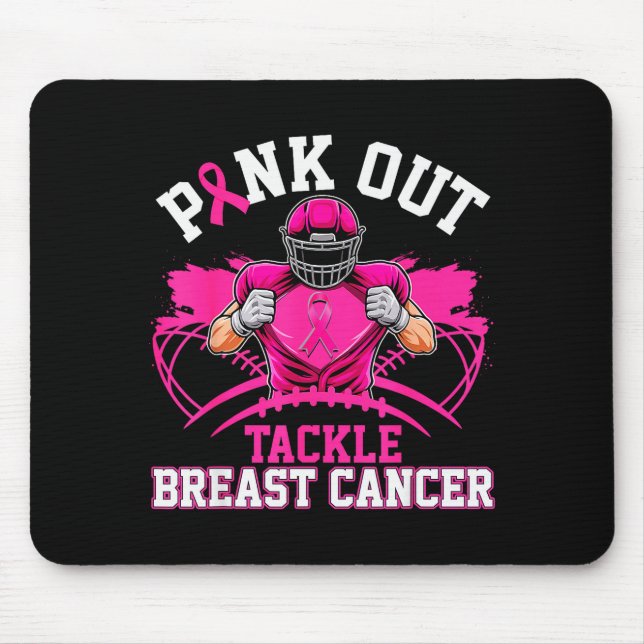 Nk Out Tackle Breast Cancer Awareness American Foo Mouse Pad (Front)