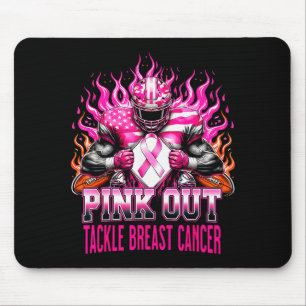Nk Out Tackle Football Breast Cancer Awareness Men Mouse Pad