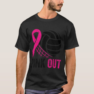 Nk Out Volleyball Breast Cancer Awareness Nk Ribbo T-Shirt