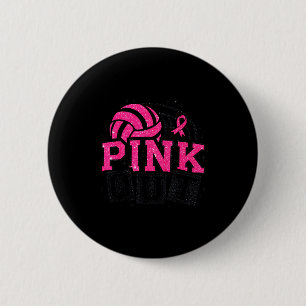 Nk Out Volleyball Breast Cancer Awareness Suprt Ri 6 Cm Round Badge