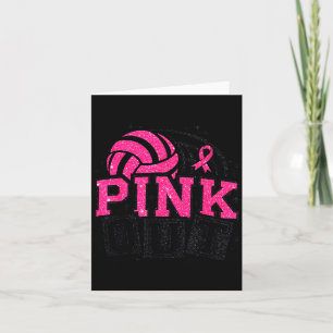 Nk Out Volleyball Breast Cancer Awareness Suprt Ri Card