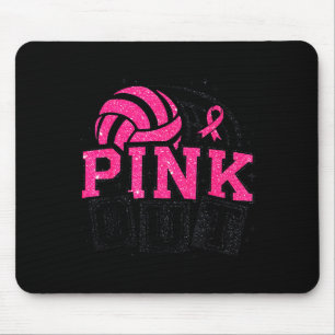 Nk Out Volleyball Breast Cancer Awareness Suprt Ri Mouse Pad