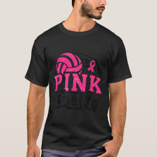 Nk Out Volleyball Breast Cancer Awareness Suprt Ri T-Shirt