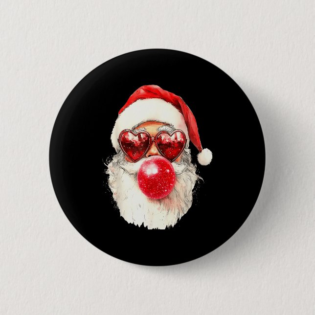 Nk Santa Christmas Bubble Gum Nk Sungles  6 Cm Round Badge (Front)