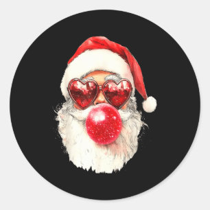 Nk Santa Christmas Bubble Gum Nk Sungles  Classic Round Sticker