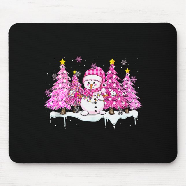 Nk Snowman Snowman Merry Christmas Tree Women Girl Mouse Pad (Front)