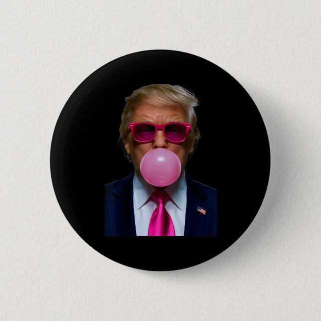 Nk Sungles Funny Donald Trump Nk Bubble Gum 2024  6 Cm Round Badge (Front)