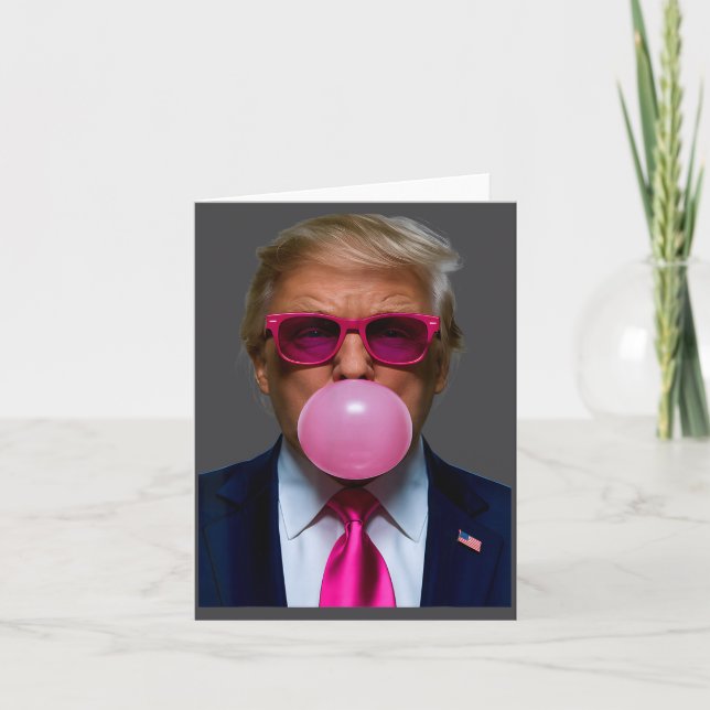 Nk Sungles Funny Donald Trump Nk Bubble Gum 2024  Card (Front)