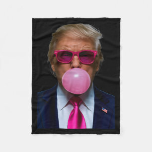 Nk Sungles Funny Donald Trump Nk Bubble Gum 2024 Fleece Blanket