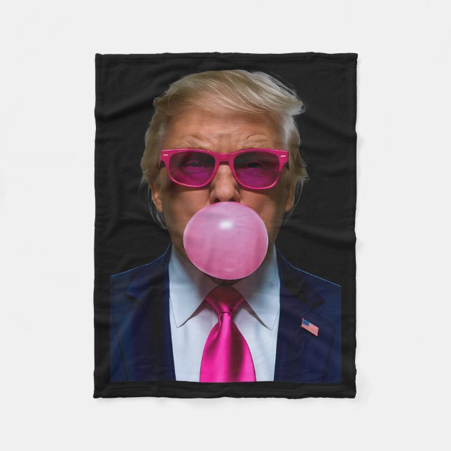 Nk Sungles Funny Donald Trump Nk Bubble Gum 2024  Fleece Blanket (Front)