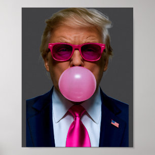 Nk Sungles Funny Donald Trump Nk Bubble Gum 2024 Poster