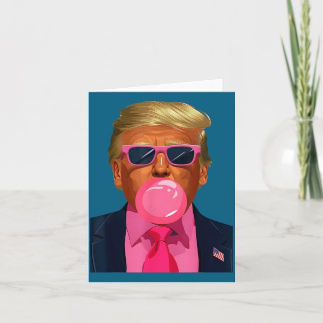 Nk Sungles Trump Bubble Gum 2024 Vote President Fu Card (Front)